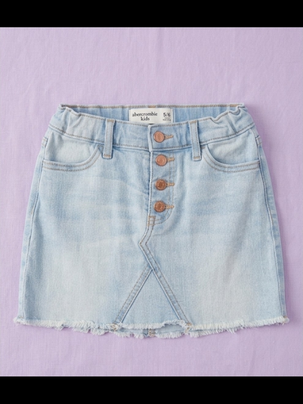 abercrombie kids Light Wash Denim Mini Skirt - Pale Blue Sz 5/6